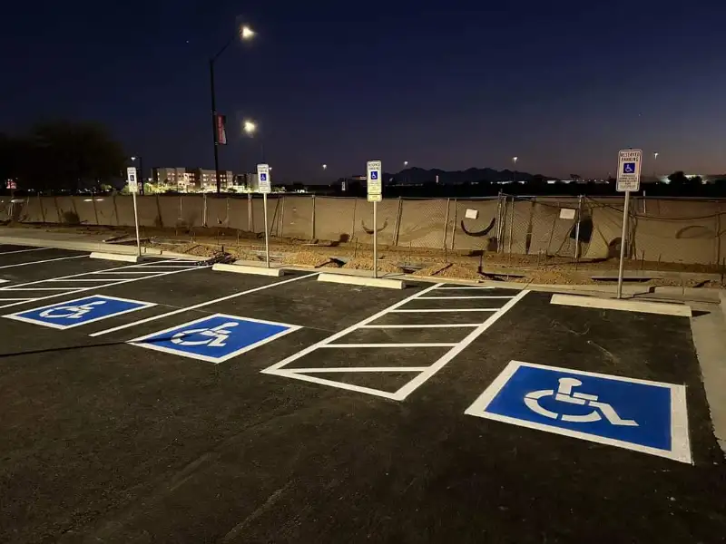 completed handicap stalls